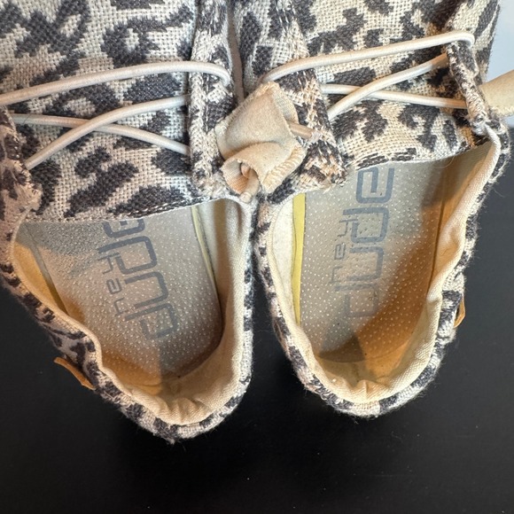 Hey Dude Wendy Cheetah Woven Slip On Loafers Womens 6 Grey Cream Lightweight - Picture 8 of 8